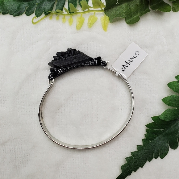 Faux Raw Crystal Bangle Bracelet - Picture 3 of 6